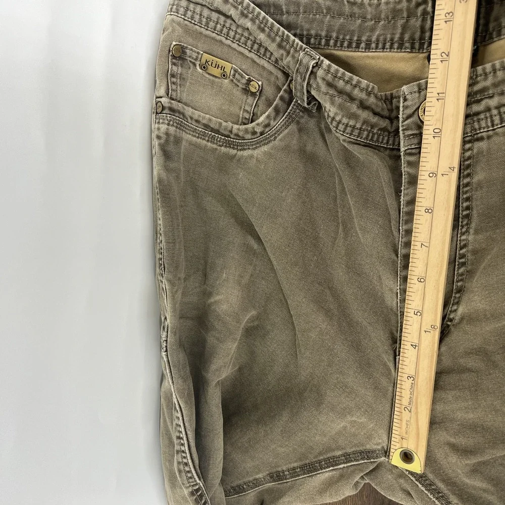 Kuhl Pants Mens 38x32 Brown Outkast Canvas Cargo Outdoor Workwear Hiking